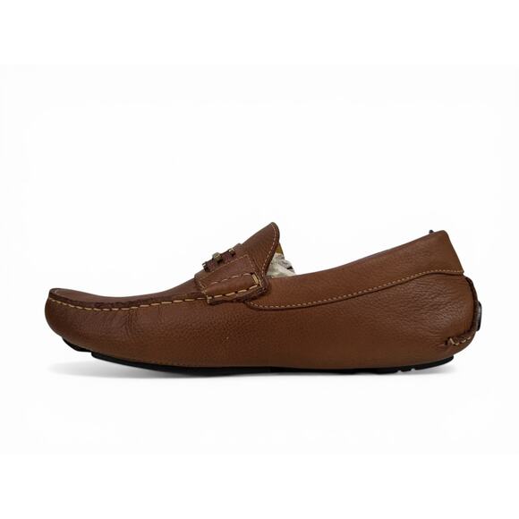 Massimo Matteo Bit Driver Loafer Mens 9 M Cognac Leather Moccasin Slip On Luxury main image 5